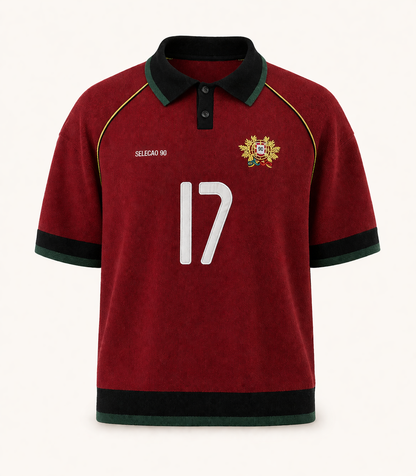 Vintage knitted Portugal football jersey No.17 – Section 90 Beyond Legendary drop
